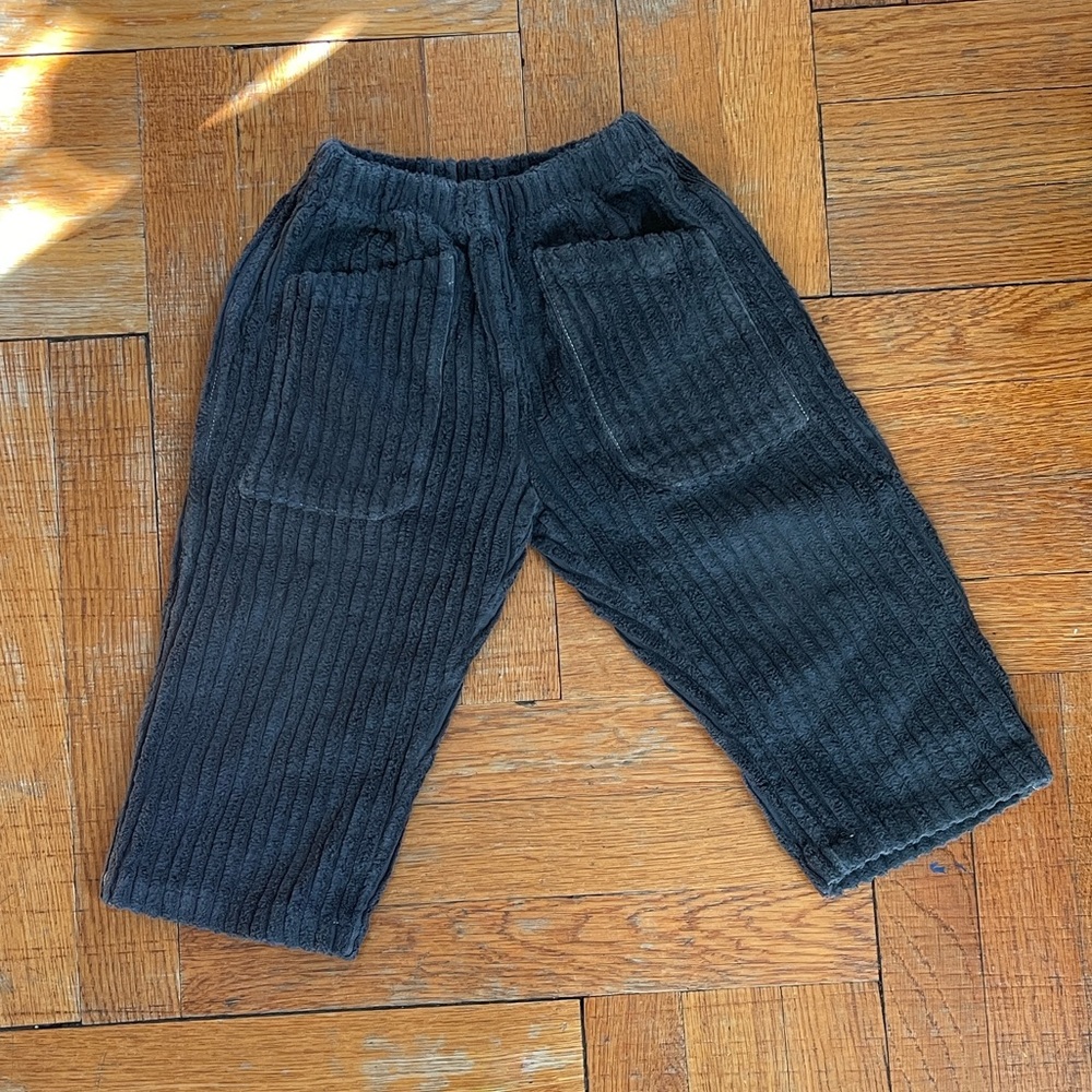 navy blue wide corduroy pants by TWO BRIDGES NYC unisex size 2y 3y